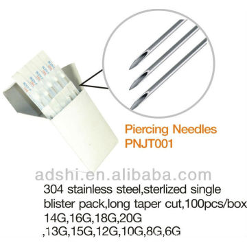 2013 ADShi Top high quality stainless steel EO gas sterilized body piercing needles